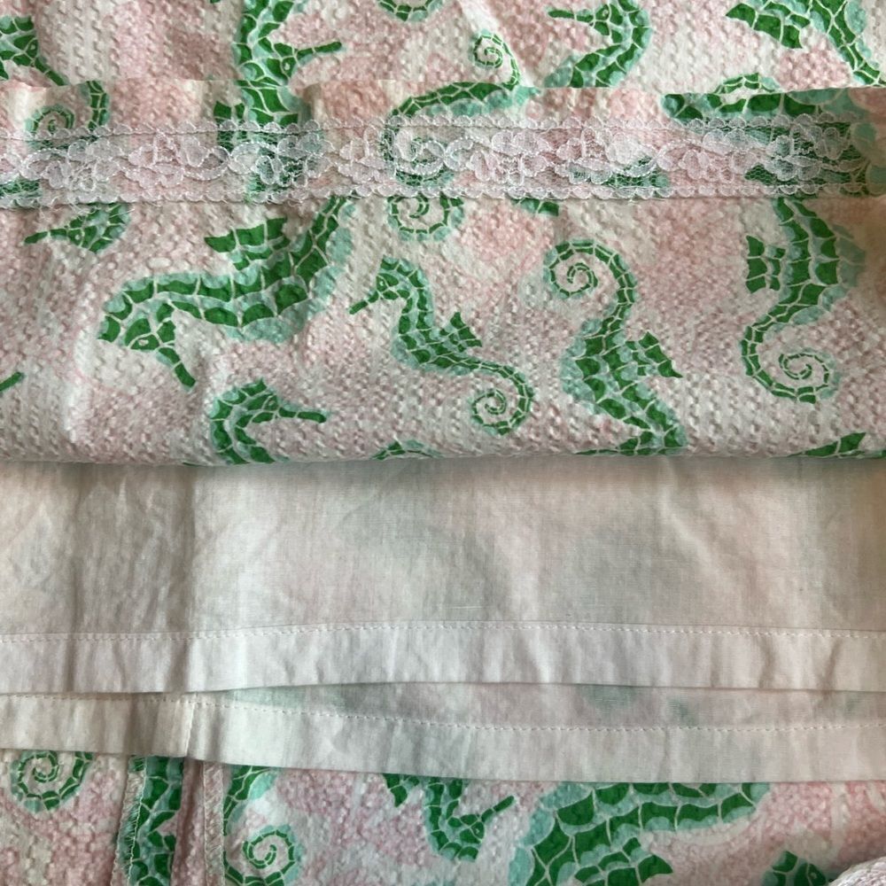 Vineyard Vines Seahorse Mini Skirt Size 10 Pink Green Lined - Picture 6 of 6